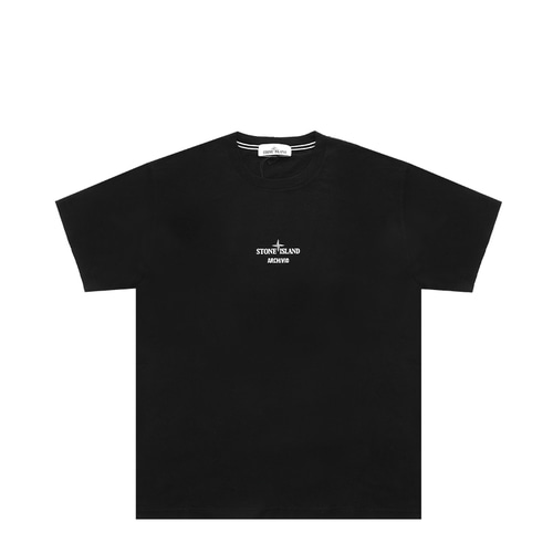 [스톤아일랜드]22SS 76152NS91 V0029 블랙 로고 자수 남성 반팔 티셔츠