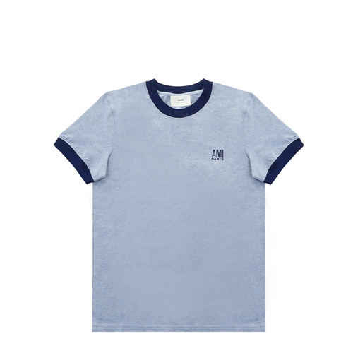 [아미]22SS HTS007 727 450 스카이 블루 로고 클래식핏 남성 반팔 티셔츠