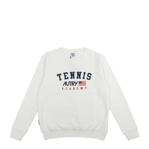 [오트리]22FW SWIW 2031 화이트 테니스 로고 프린트 아이코닉 여성 스웨트 셔츠