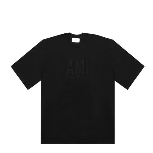 [아미]22SS UTS003 725 001 블랙 로고 오버사이즈 반팔 티셔츠