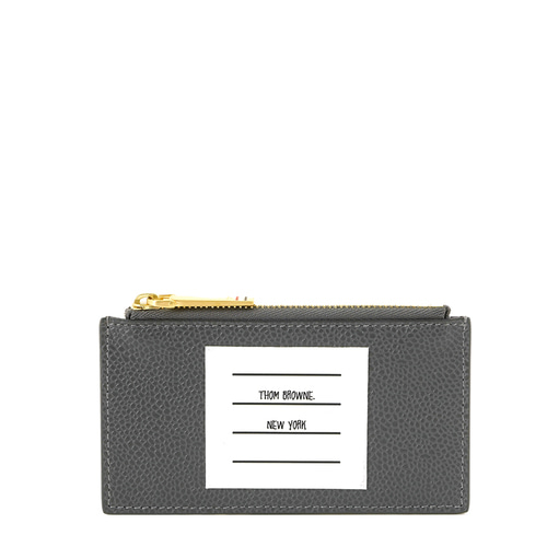 [톰브라운]22SS MAW289A 00198 025 그레이 페이퍼 라벨 삼선 지퍼 포켓 카드지갑