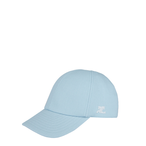 [꾸레쥬]23SS 223ACT002CO0024 7009 라이트 블루 로고 패치 코튼 볼캡 모자