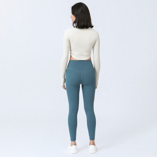 룰루레몬 Lululemon 요가 의류 하이탑 스포츠 웨어 여성용 러닝 속건 피트니스 의류 스포츠 트레이닝 홈트레이닝 타이트 긴팔 LU01-0444