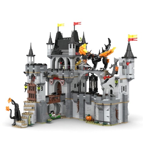 레고 크리에이터 호환 Night Lord&#039;s Lair 무서운 기사 성 군주의 은신처 MOC-155206 신제품 창작