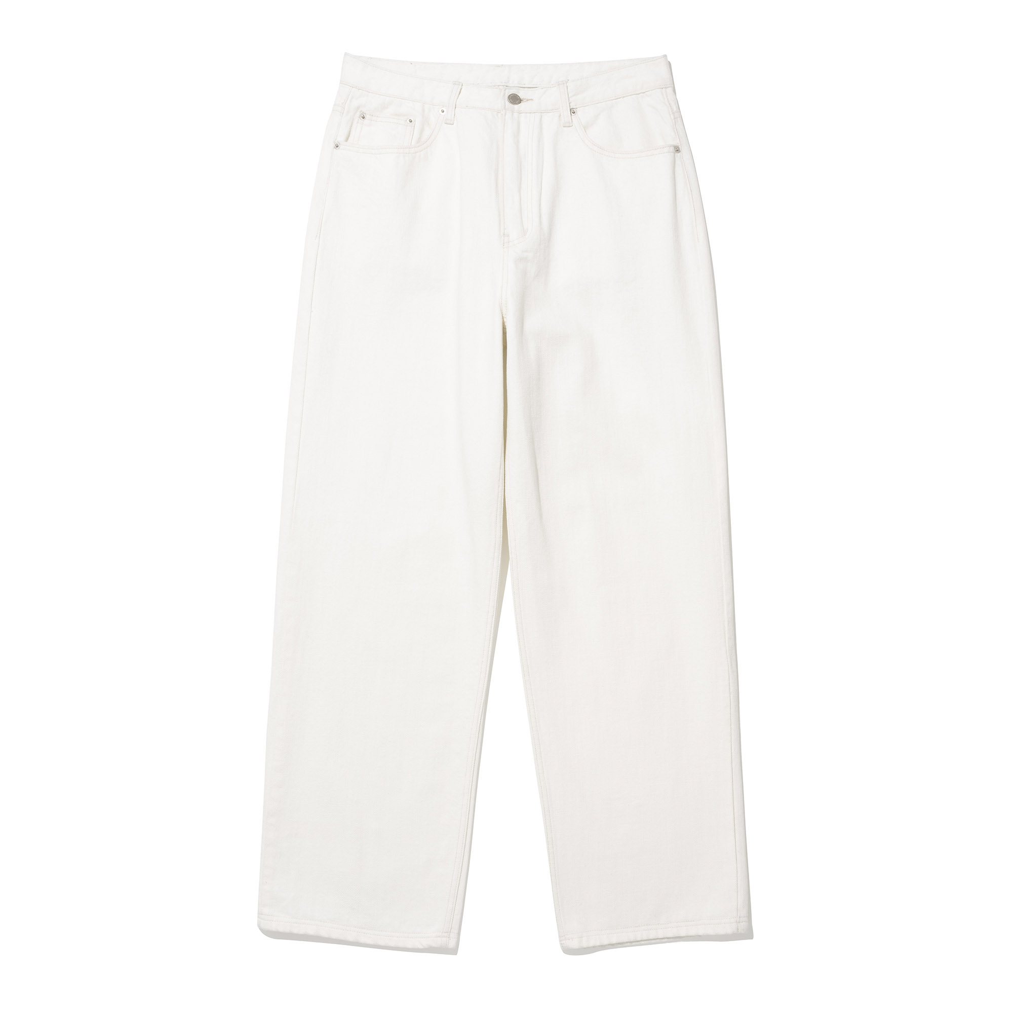 [COMPULSORY LINE] GRAIN DT COMFORT CREAM WHITE JEANS(공식 홈페이지 단독 발매)