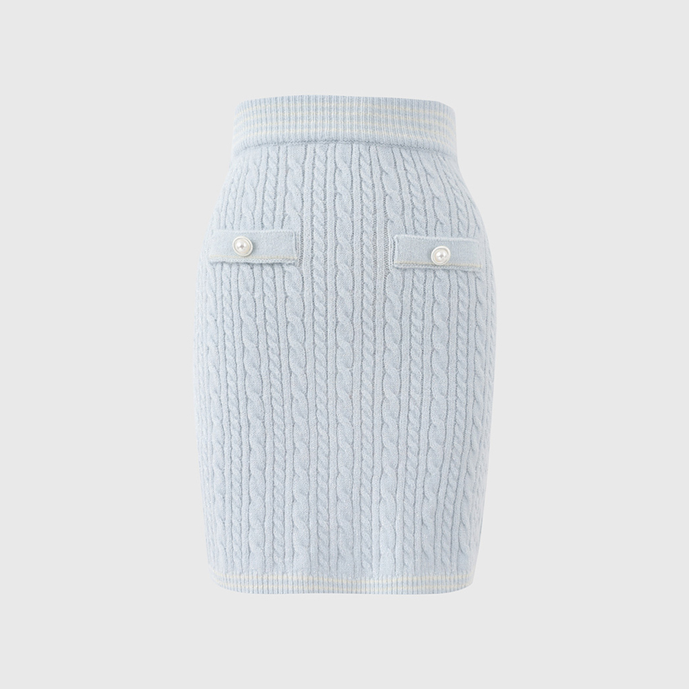 블루 제이미 니트 스커트 / BLUE JAMIE KNIT SKIRT