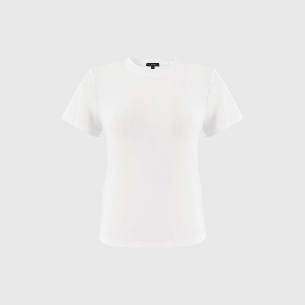 [LOOKAST X 29CM] [뉴뉴 착용] 리안 미니멀 슬림 티셔츠_화이트 / RIAN MINIMAL SLIM T-SHIRT_WHITE