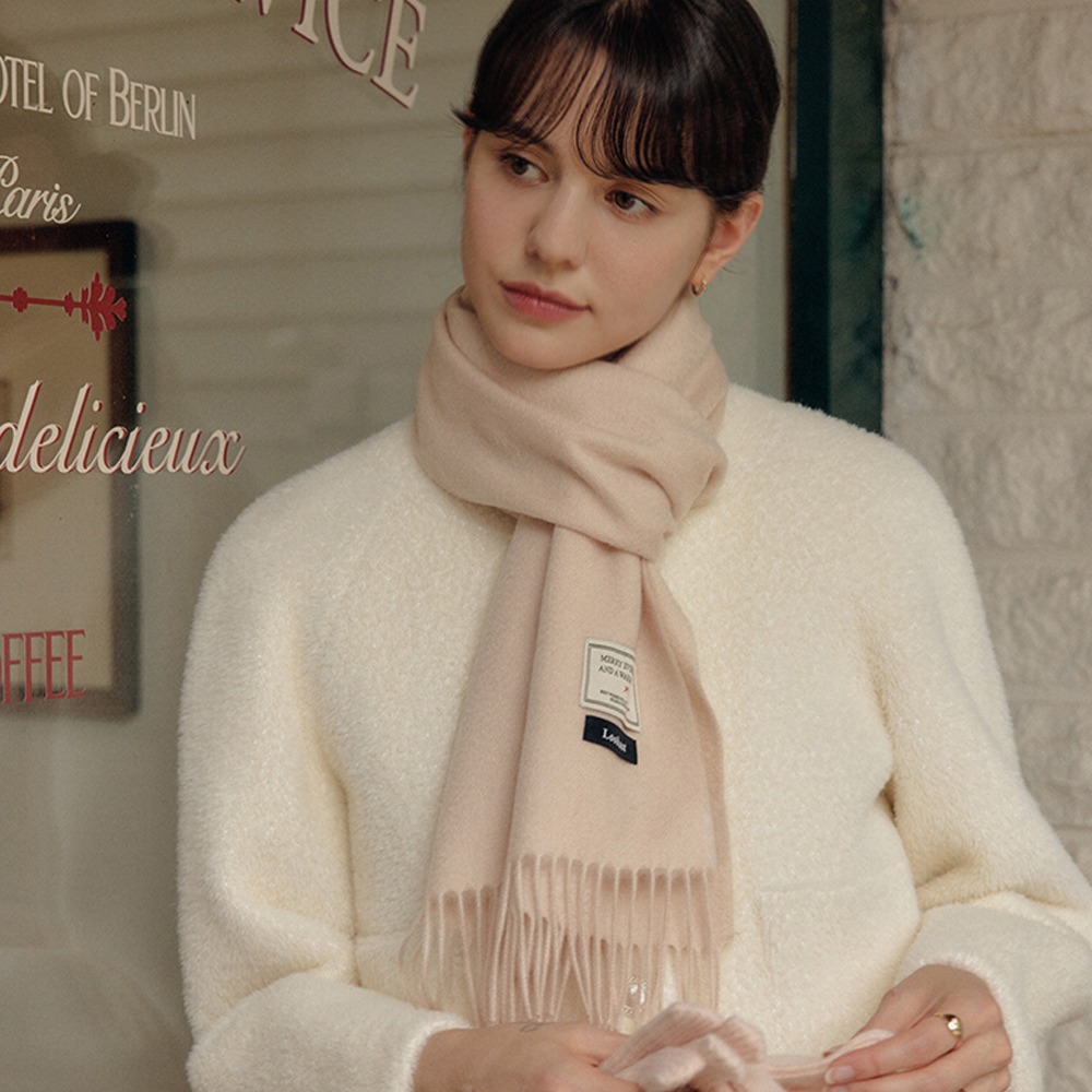 베이지 100% 캐시미어 스카프 / BEIGE 100% CASHMERE SCARF