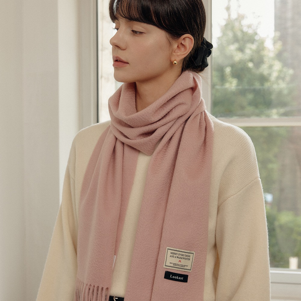 핑크 100% 캐시미어 스카프 / PINK 100% CASHMERE SCARF