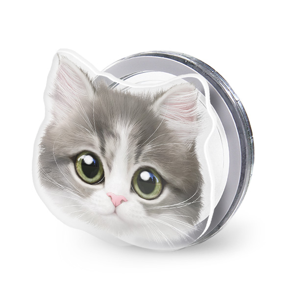 Dan the Kitten Face Acrylic Magnet Tok (for MagSafe)