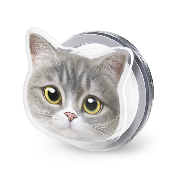 Moon the British Cat Face Acrylic Magnet Tok (for MagSafe)