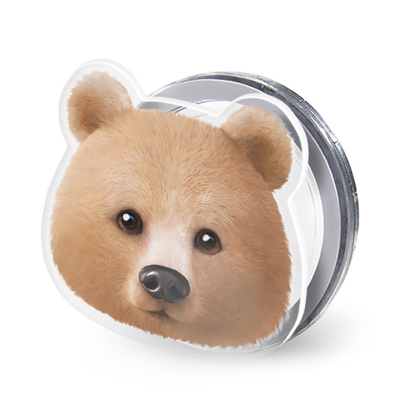 Brownie the Bear Face Acrylic Magnet Tok (for MagSafe)