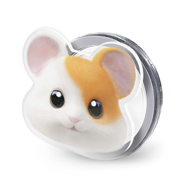 Hamjji the Hamster Face Acrylic Magnet Tok (for MagSafe)