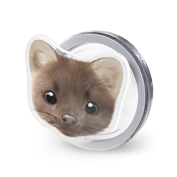 Minky the American Mink Face Acrylic Magnet Tok (for MagSafe)