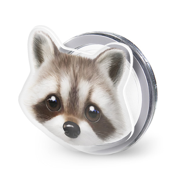 Nugulman the Raccoon Face Acrylic Magnet Tok (for MagSafe)