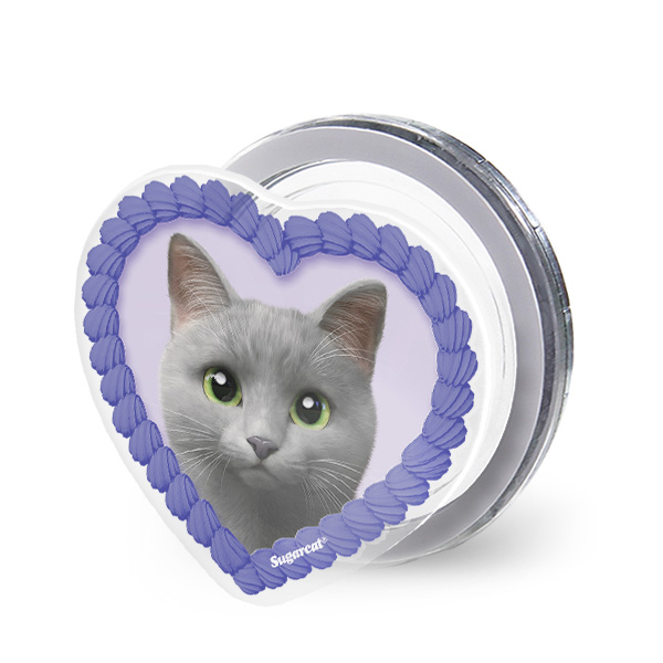 Nami the Russian Blue MyHeart Acrylic Magnet Tok (for MagSafe)