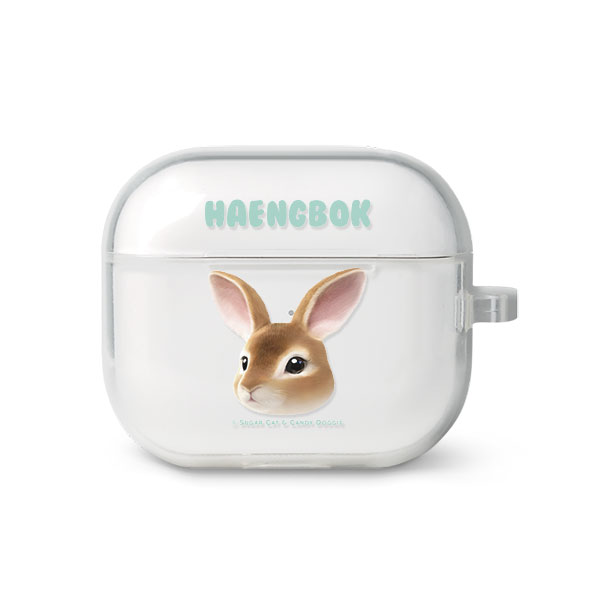 Haengbok the Rex Rabbit Face AirPods 3 TPU Case