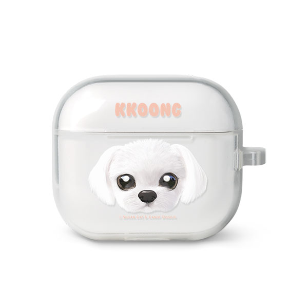 Kkoong the Maltese Face AirPods 3 TPU Case