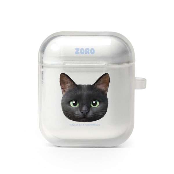 Zoro the Black Cat Face AirPod TPU Case