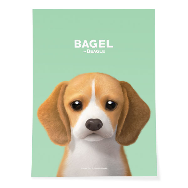 Bagel the Beagle Art Poster