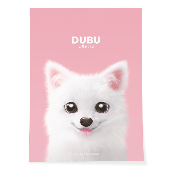 Dubu the Spitz Art Poster