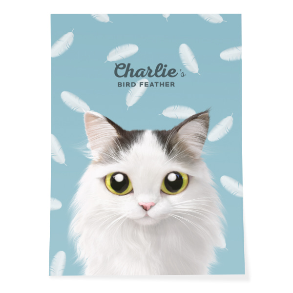 Charlie’s Bird Feather Art Poster