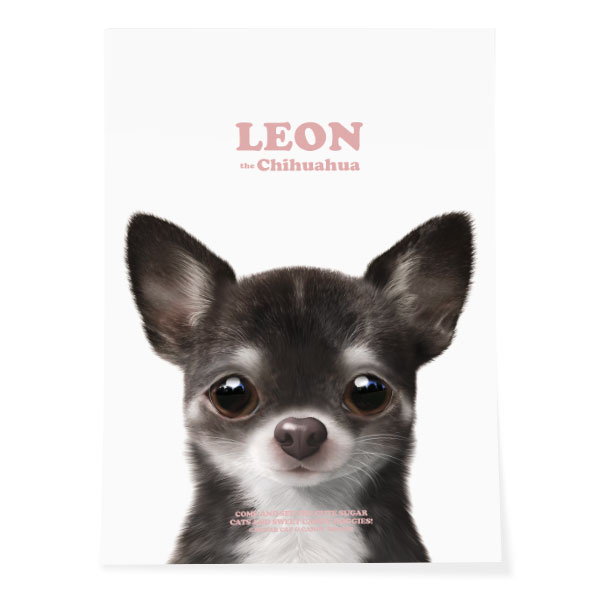 Leon the Chihuahua Retro Art Poster
