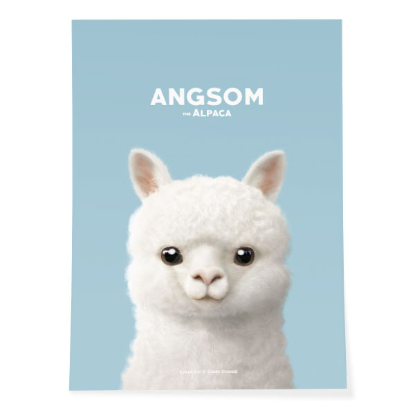 Angsom the Alpaca Art Poster