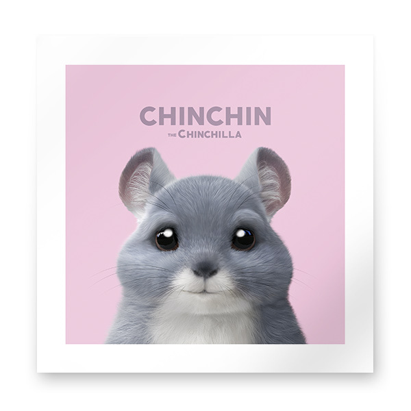 Chinchin the Chinchilla Art Print