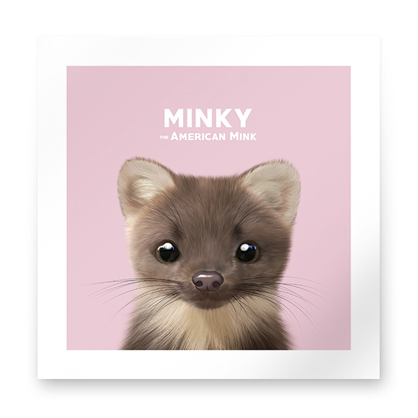 Minky the American Mink Art Print