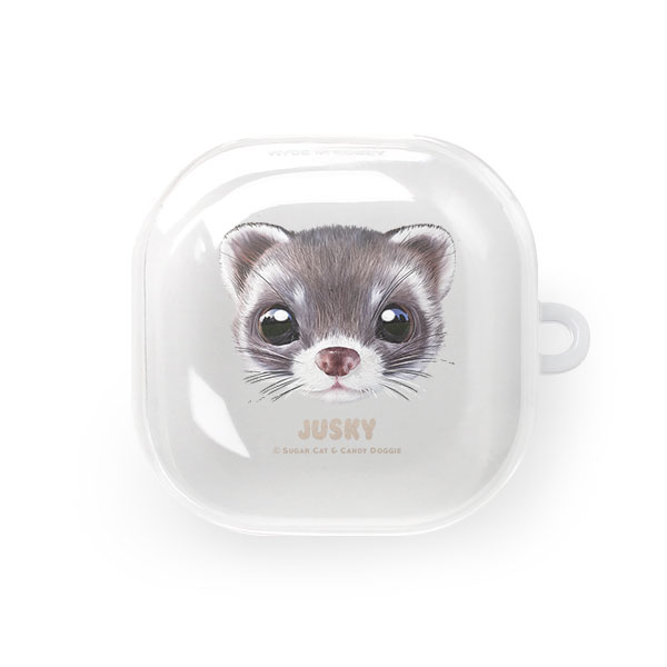 Jusky the Ferret Face Buds Pro/Live TPU Case