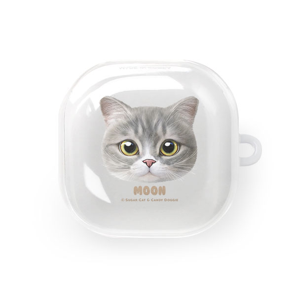 Moon the British Cat Face Buds Pro/Live TPU Case