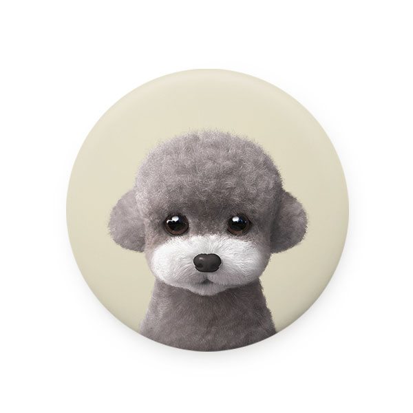 Earlgray the Poodle Mirror Button