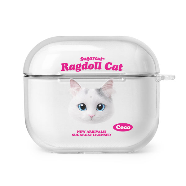 Coco the Ragdoll TypeFace AirPods 3 Clear Hard Case