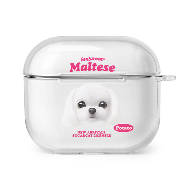 Potato the Maltese TypeFace AirPods 3 Clear Hard Case