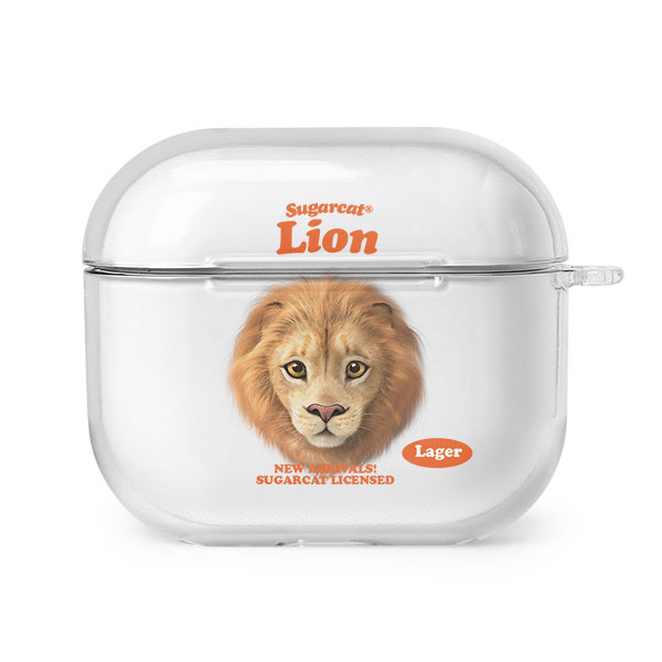 Lager the Lion TypeFace AirPods 3 Clear Hard Case