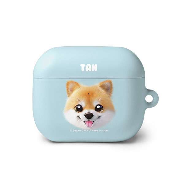Tan the Pomeranian Face AirPods 3 Hard Case