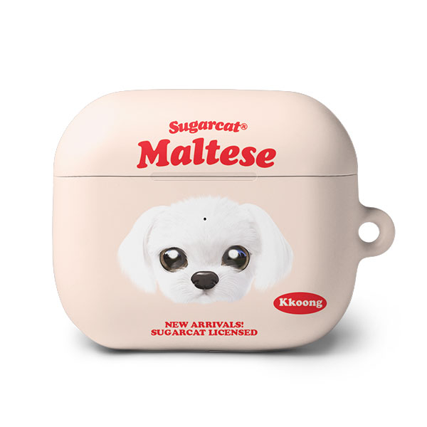 Kkoong the Maltese TypeFace AirPods 3 Hard Case