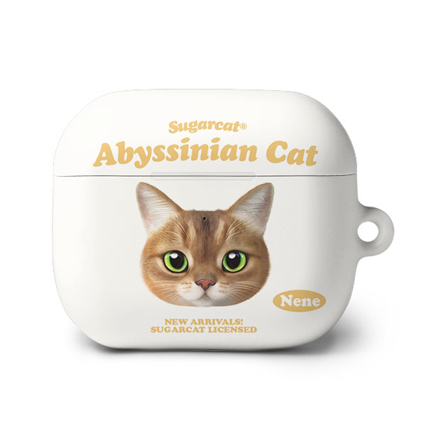Nene the Abyssinian TypeFace AirPods 3 Hard Case