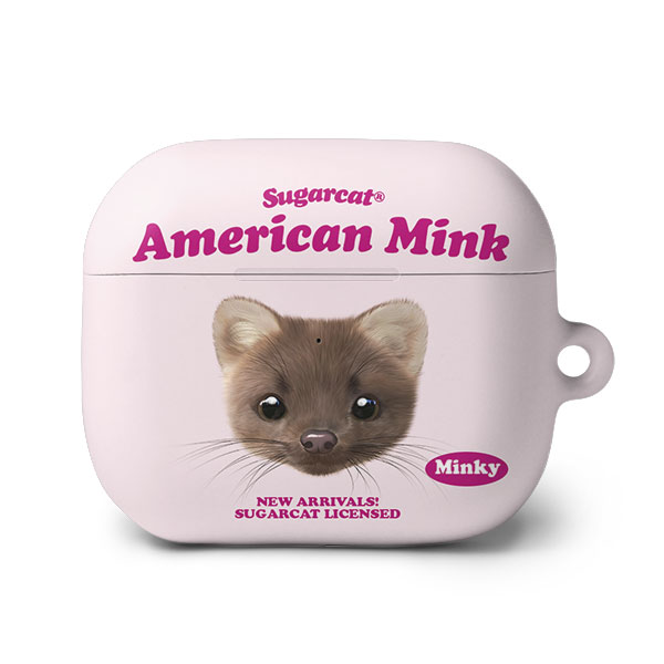 Minky the American Mink TypeFace AirPods 3 Hard Case