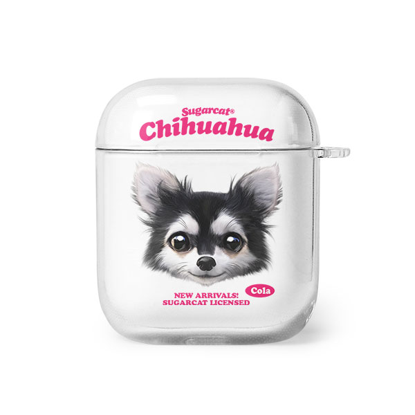 Cola the Chihuahua TypeFace AirPod Clear Hard Case