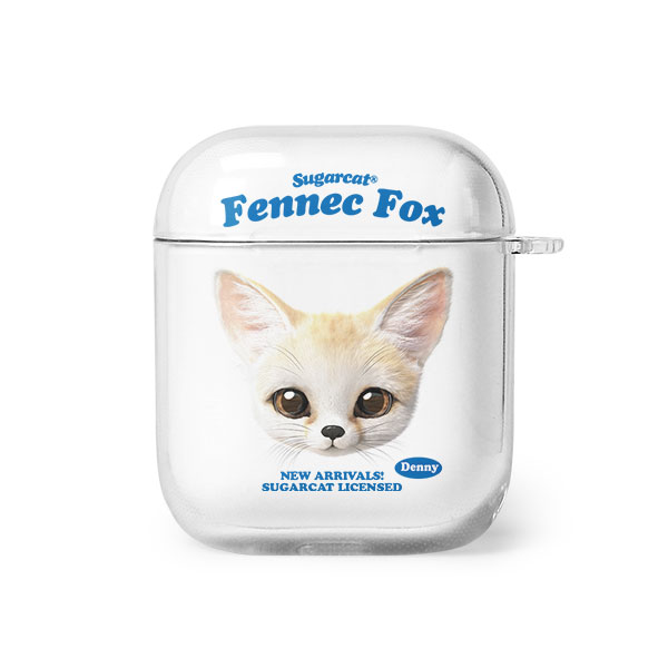 Denny the Fennec fox TypeFace AirPod Clear Hard Case