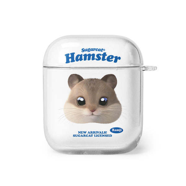 Ramji the Hamster TypeFace AirPod Clear Hard Case