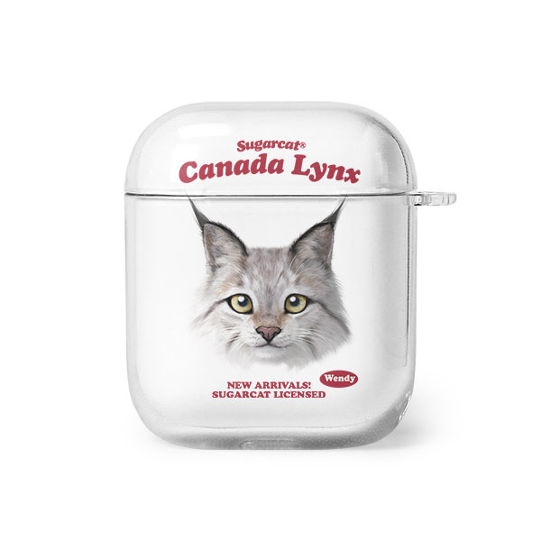 Wendy the Canada Lynx TypeFace AirPod Clear Hard Case