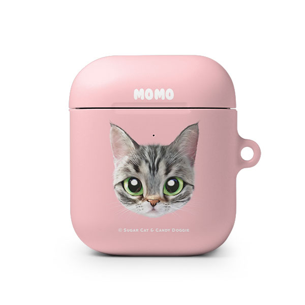 Momo the American shorthair cat Face AirPod Hard Case