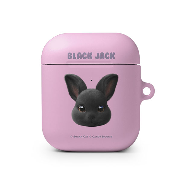 Black Jack the Rabbit Face AirPod Hard Case