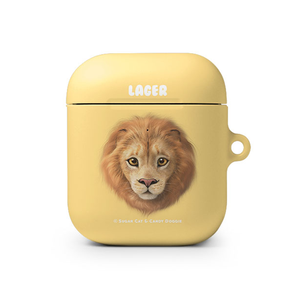 Lager the Lion Face AirPod Hard Case