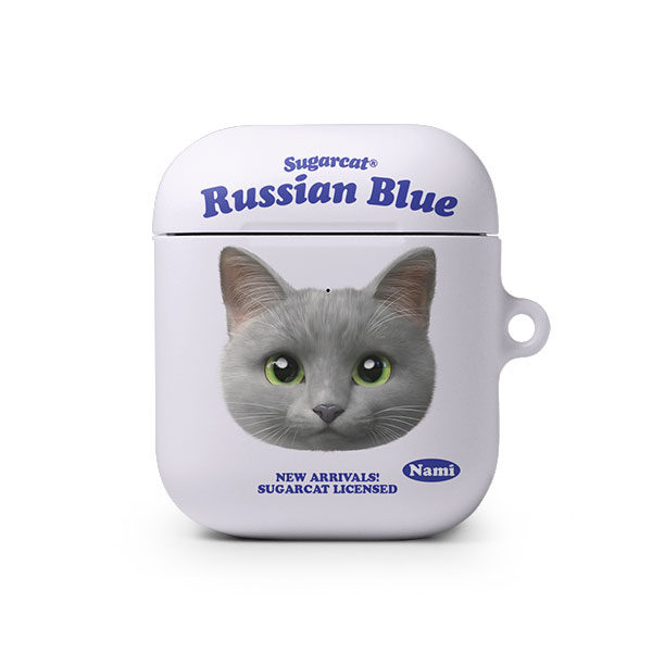 Nami the Russian Blue TypeFace AirPod Hard Case