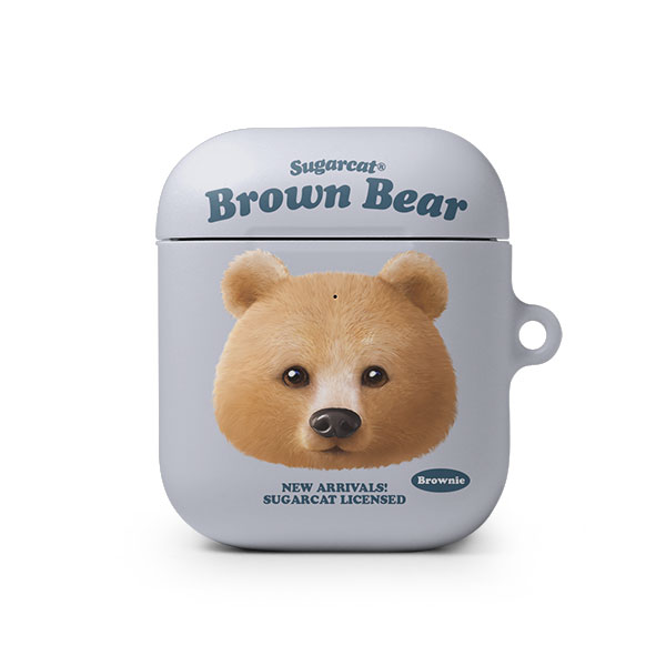 Brownie the Bear TypeFace AirPod Hard Case