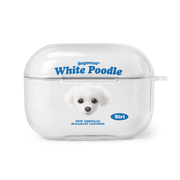 Siri the White Poodle TypeFace AirPod PRO Clear Hard Case